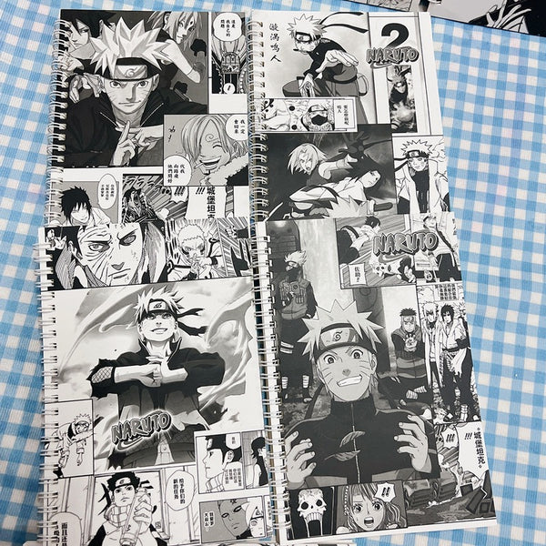 4 pieces manga art notebook