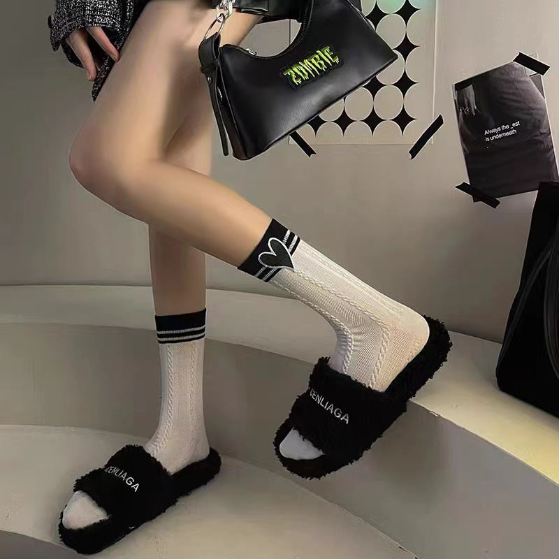 Black heart socks SS106