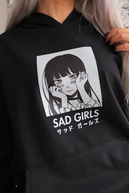 Sad Girls Black Hoodie V2023
