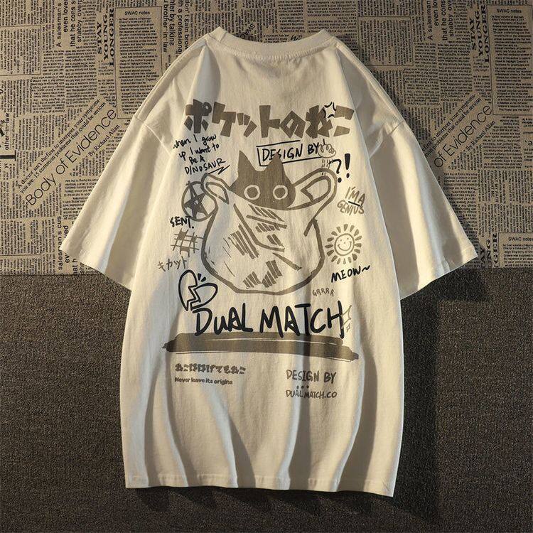 Harajuku Cats t-shirt White
